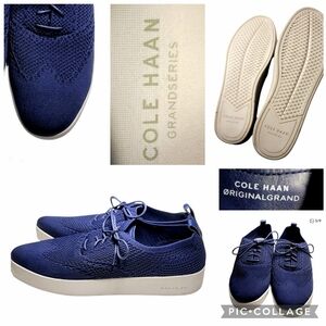 COLE HAAN  NAVY  TIE UP WINGTIP TENNIS SHOE NWOT SIZE 10